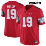 Women's NCAA Ohio State Buckeyes Jake Metzer #19 College Stitched 2018 Spring Game Authentic Nike Red Football Jersey JM20I00SX